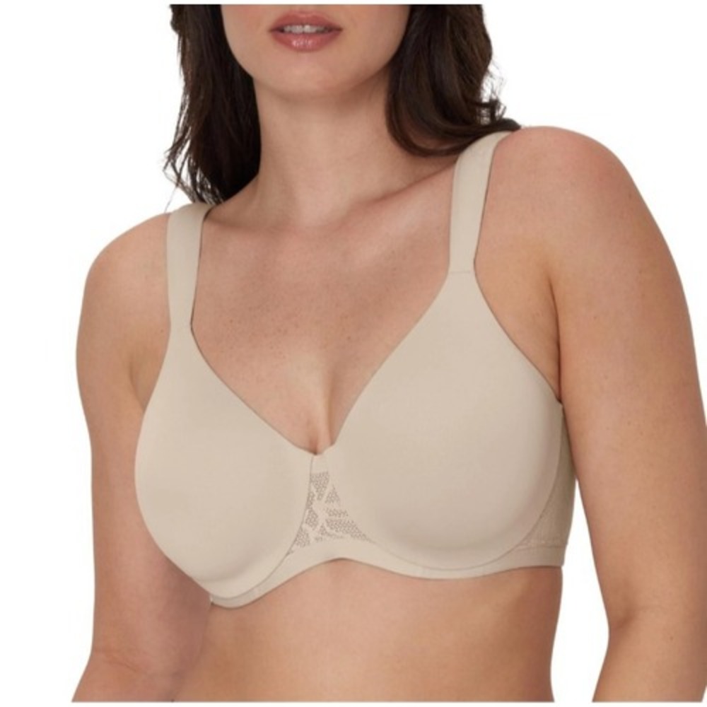 Bali Bra Beige Almond 42DD‎ Women's T-Shirt Coolest Smoothing Underwire Comfort